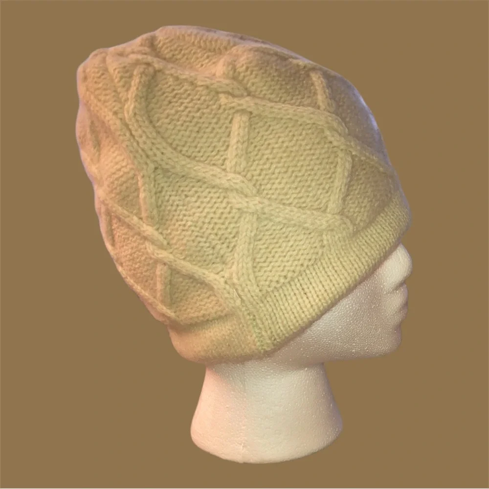 Patagonia Cream Wool Beanie Fleece Lined O/S EUC